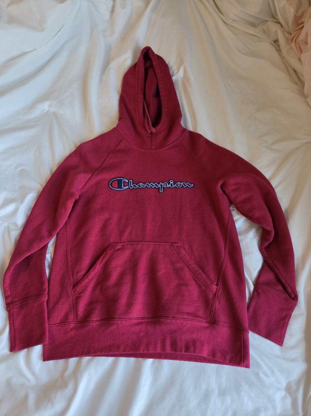 Champion  Red Hoodie Sweatshirt